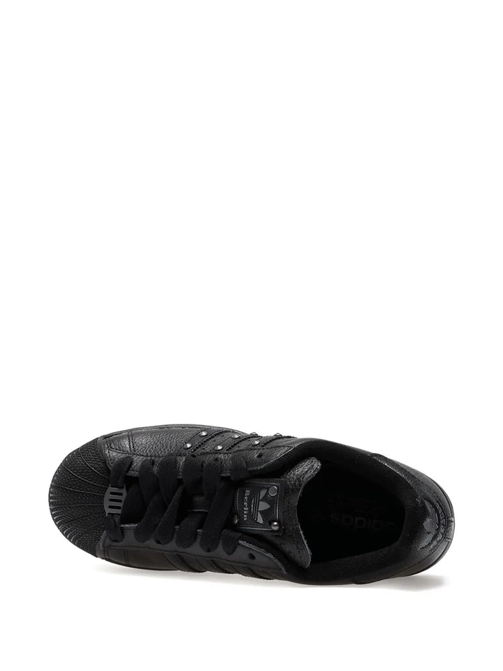 adidas Superstar Ii Studded Sneakers — Black — Size US M 9.5 - US W 11 — Top View