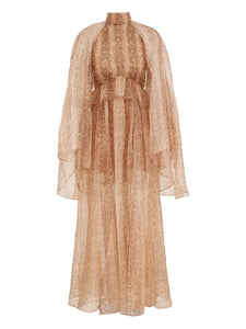 Zimmermann Snake Print Maxi Dress — Beige — Size XS — Front View