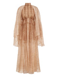 Zimmermann Snake Print Maxi Dress — Beige — Size XS — Front View