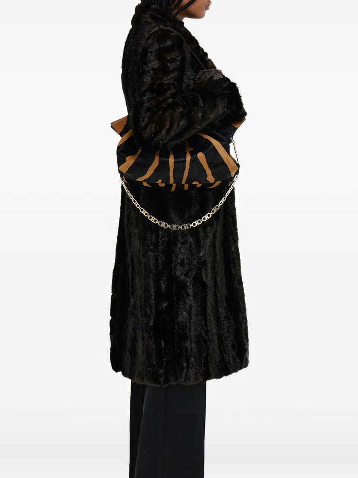 Ferragamo Medium Soft Animal Print Gancini Pin Shoulder Bag — Same as shown — Size One Size — Side View