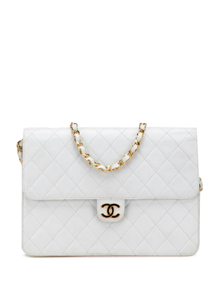 Chanel Pre Owned 1984 1986 Cc Quilted Lambskin Single Flap Shoulder Bag — Same as shown — Size One Size — Front View