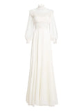 Jenny Packham Arden Ruffled Maxi Dress — White — Size XS — Front View