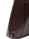 Themoire Crocodile Embossed Shoulder Bag — Same as shown — Size One Size — Top View