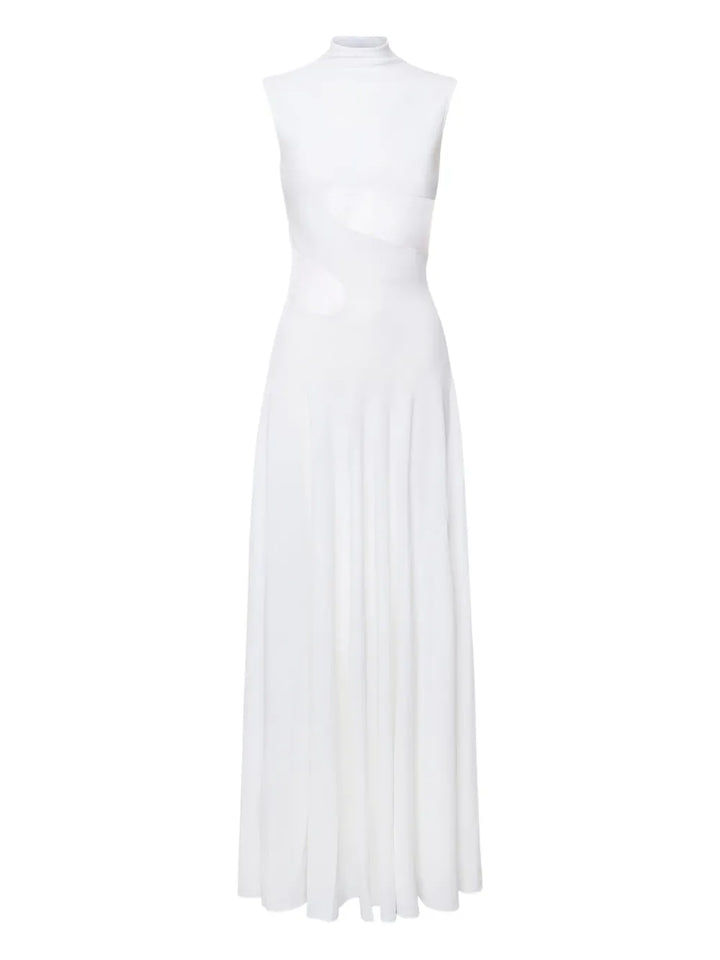 Alaia Panelled Dress — White — Size XS — Front View
