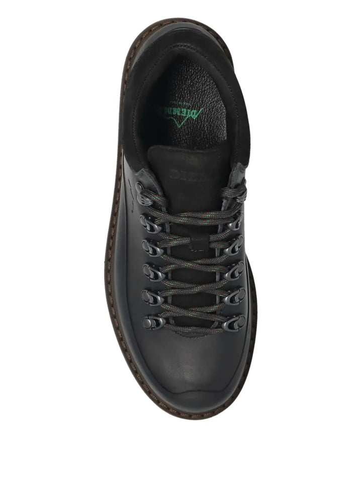 Diemme Cornaro Lace-Up Platform Hiking — Black — Size US M 3.5 - US W 5 — Top View