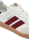 Bally Retro Crest Striped Leather — White — Size US M 3.5 - US W 5 — Top View