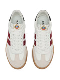 Bally Retro Crest Striped Leather — White — Size US M 3.5 - US W 5 — Back View