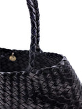Dragon Diffusion Woven Leather Tote Bag — Same as shown — Size One Size — Detail View