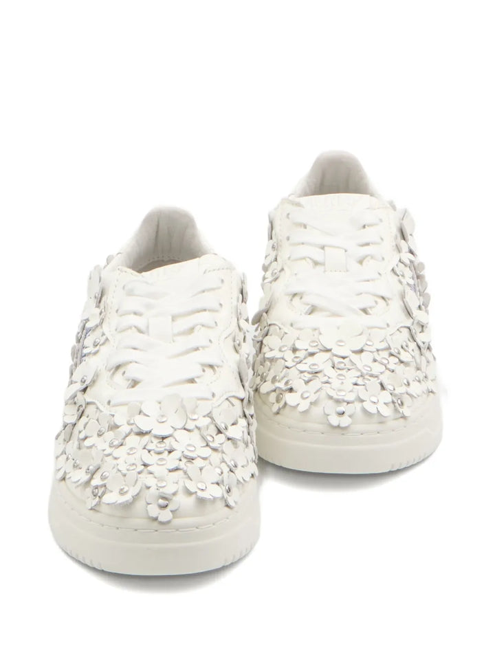 Autry Medalist Floral-Embellished — White — Size US M 3.5 - US W 5 — Detail View