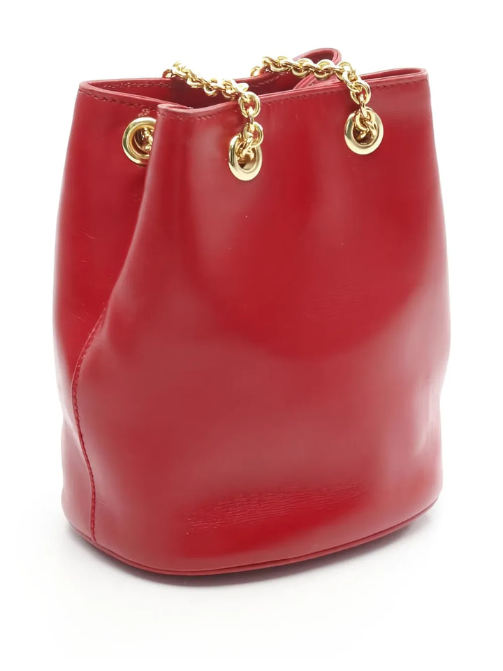 Celine Pre Owned Chain Link Leather Shoulder Bag — Same as shown — Size One Size — Side View