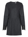 Brunello Cucinelli Wool Mini Dress — Grey — Size XS — Front View