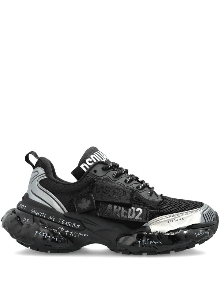 DSQUARED2 Logo Lettering — Black — Size US M 3.5 - US W 5 — Front View
