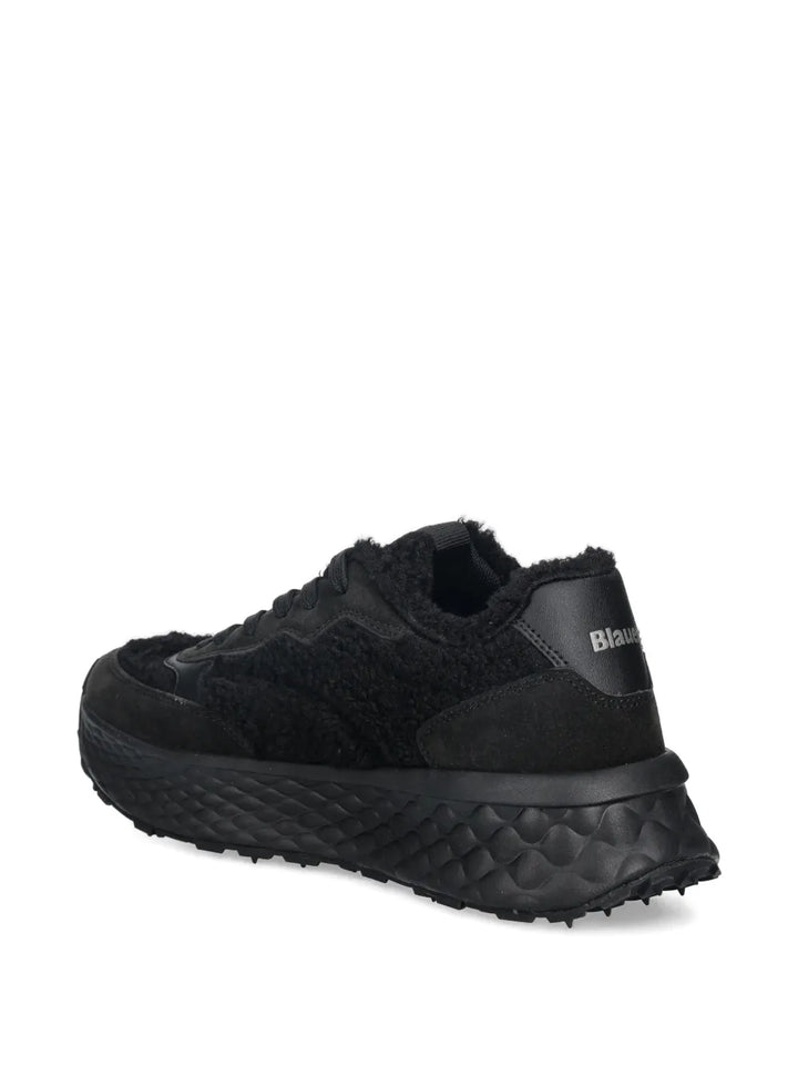 Blauer Lynn Textured Panelled — Black — Size US M 3.5 - US W 5 — Top View