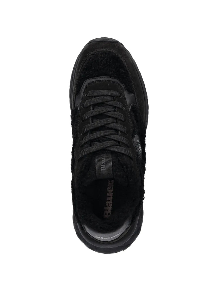 Blauer Lynn Textured Panelled — Black — Size US M 3.5 - US W 5 — Back View