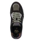 Aeronautica Militare Lettering-Print Sneakers — Black / Brown — Size US M 5.5 - US W 7 — Top View