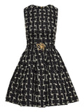 Oscar De La Renta Woven Jacquard Mini Dress — Same as shown — Size XS — Front View