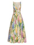 Oscar De La Renta Foxglove Poplin Dress — White — Size XS — Front View