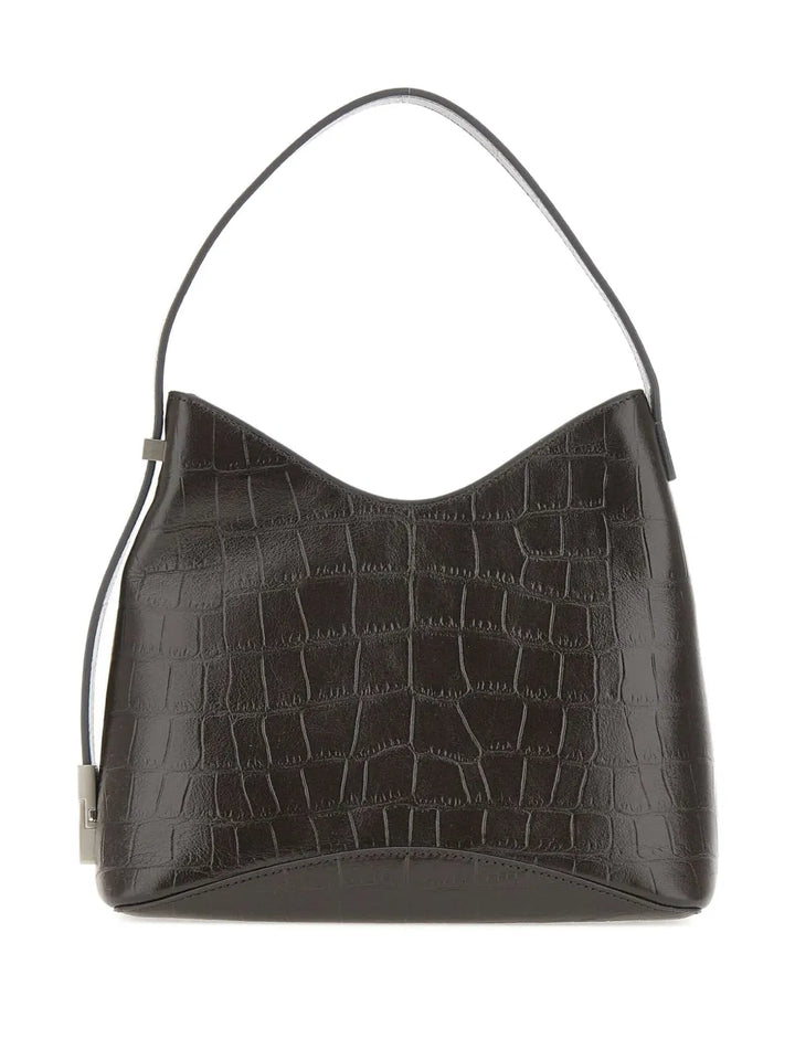 Osoi Crocodile Effect Leather Shoulder Bag — Same as shown — Size One Size — Side View