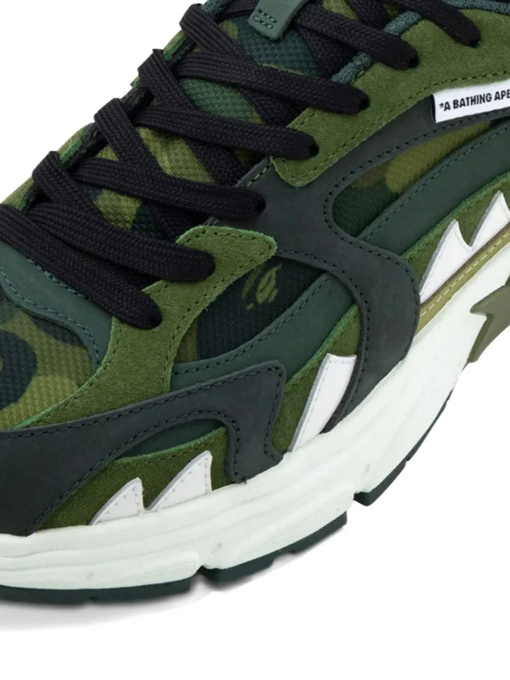 A Bathing Ape?Shark Sta Sneakers — Green — Size US M 3.5 - US W 5 — Back View
