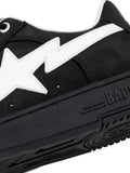 A Bathing Ape?Star-Appliqu?Sneakers — Black — Size US M 3.5 - US W 5 — Top View