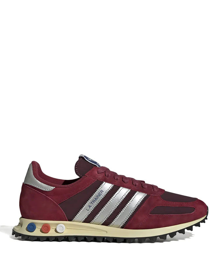 adidas La Trainer Noble Maroon Sneakers — Red — Size US M 10 - US W 11.5 — Front View