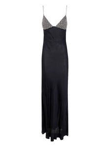 Twinset Embellished Sleeveless Dress — Black — Size XS — Front View