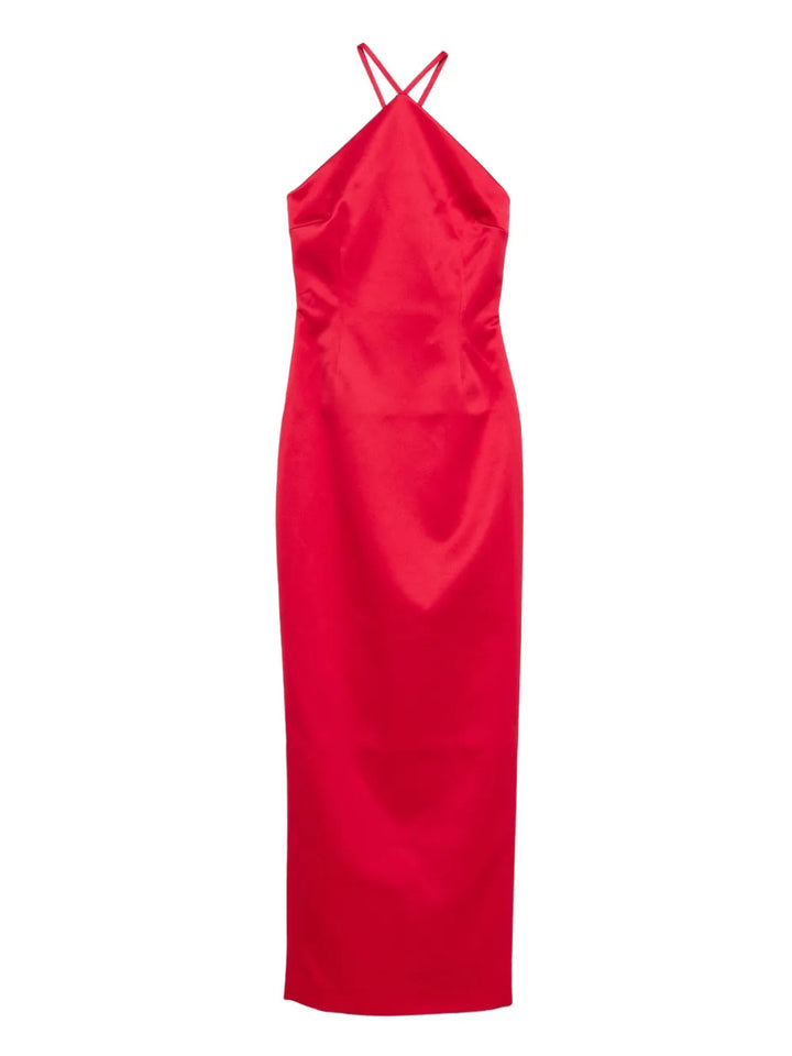Solace London Fern Maxi Dress — Red — Size XS — Front View
