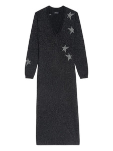 Zadigvoltaire Star Stellly We Stars Dress — Black — Size XS — Front View
