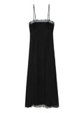 Zadigvoltaire Ridar Lace Midi Dress — Black — Size XS — Front View