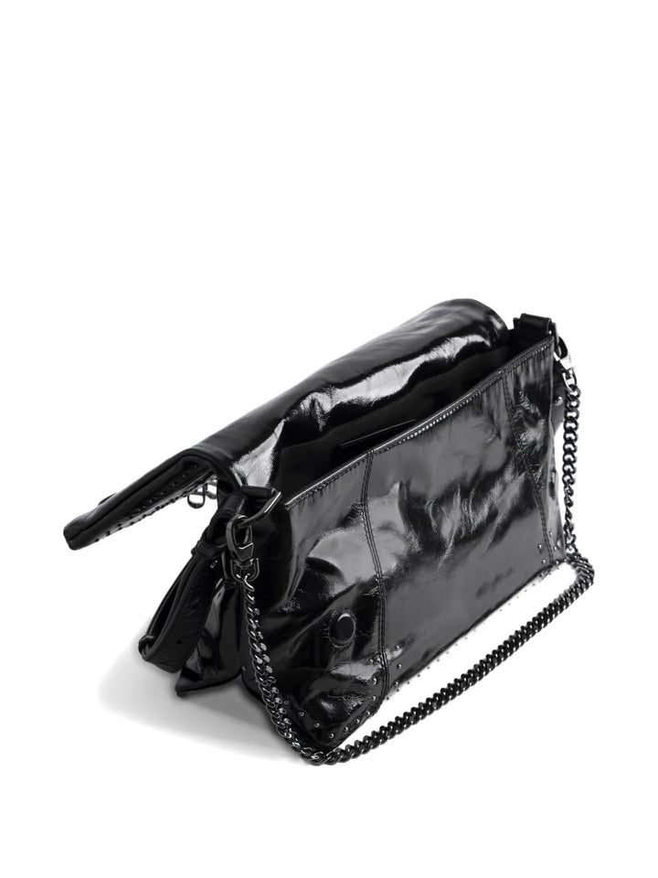 Zadigvoltaire Rocky Ii Studs Leather Shoulder Bag — Same as shown — Size One Size — Back View