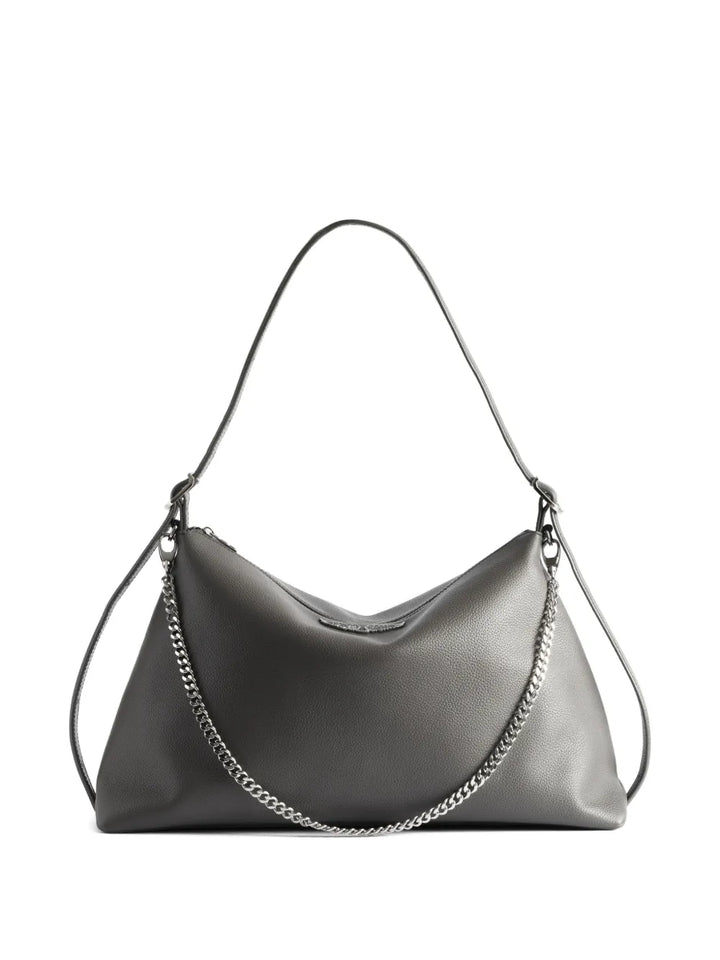 Zadigvoltaire Jim Grained Leather Shoulder Bag — Same as shown — Size One Size — Lifestyle View