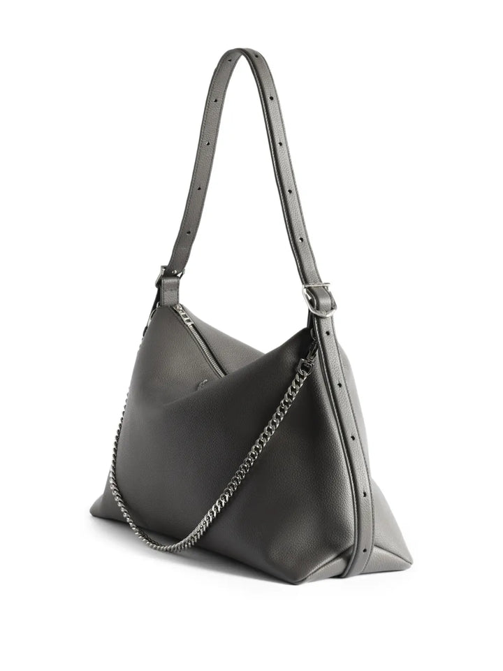 Zadigvoltaire Jim Grained Leather Shoulder Bag — Same as shown — Size One Size — Top View