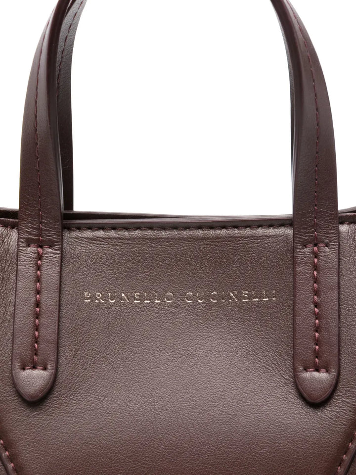 Brunello Cucinelli Top Handle Tote Bag — Same as shown — Size One Size — Top View