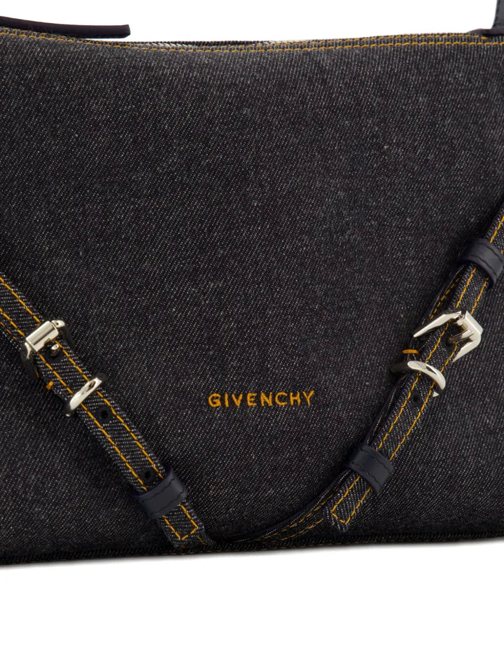 Givenchy Medium Voyou Denim Shoulder Bag — Same as shown — Size One Size — Top View
