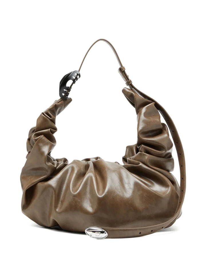 Diesel Large Grab D Gathered Shoulder Bag — Same as shown — Size One Size — Side View