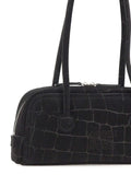 Marge Sherwood Soft Boston Croc Effect Suede Shoulder Bag — Same as shown — Size One Size — Detail View