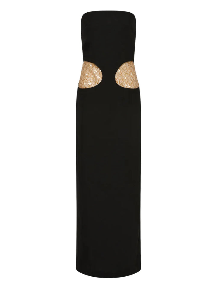 Christopher Esber Borough Gown Dress — Black — Size S — Front View