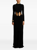 Arcina Ori Gisella Cut Outs Maxi Dress — Black — Size XS — Front View