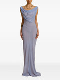 Arcina Ori Jordana Open Back Maxi Dress — Blue — Size XS — Front View
