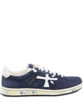 Premiata Basket Clay 7708 Suede Lace-Up — Blue — Size US M 3.5 - US W 5 — Front View