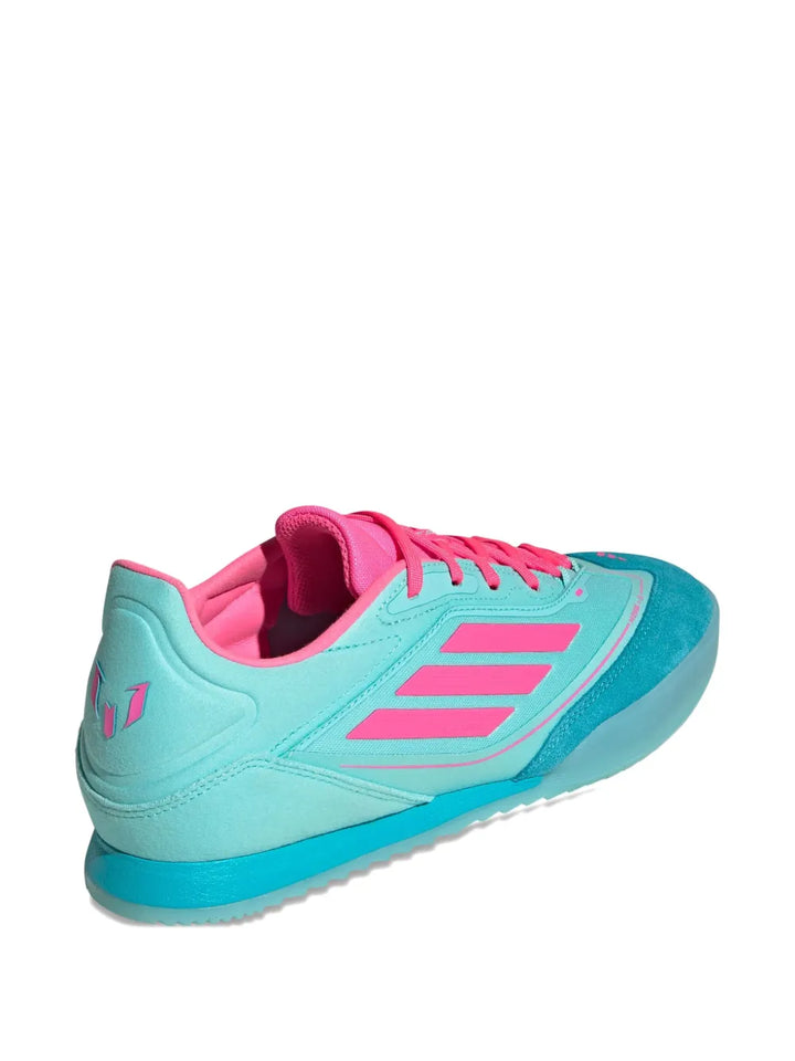 adidas F50 Messi Freestyle 3-Stripes Futsal Sneakers — Light Blue — Size US M 10.5 - US W 12 — Side View