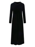 Aspesi Velvet Midi Dress — Black — Size XS — Front View