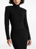 Maniere De Voir Hana Tie Waist Maxi Dress — Black — Size XS — Front View