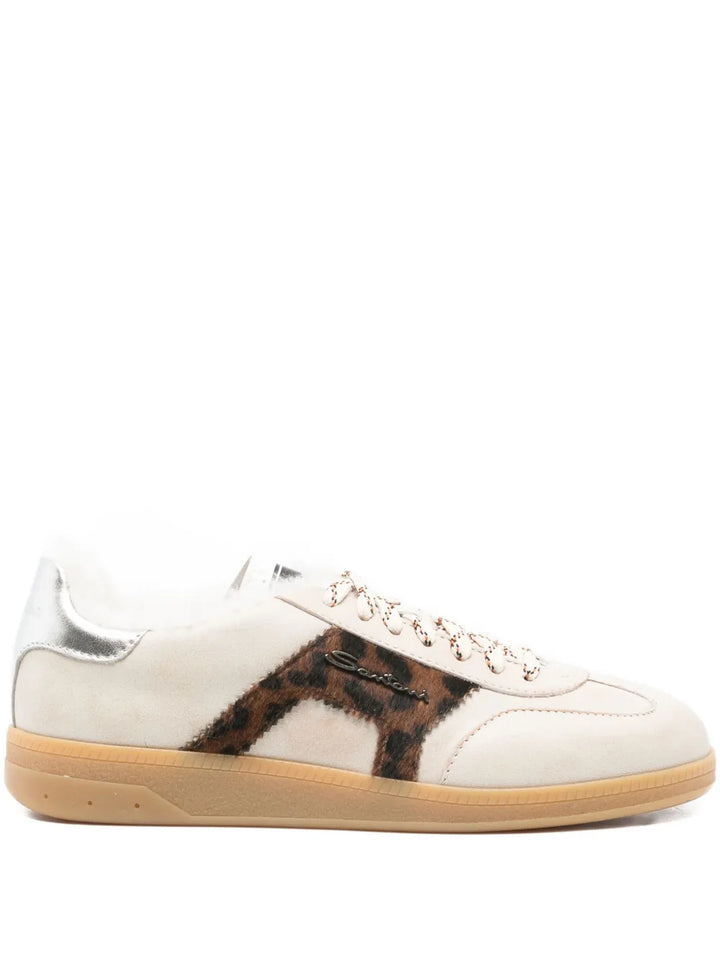 Santoni Animal-Print — Beige — Size US M 3.5 - US W 5 — Front View
