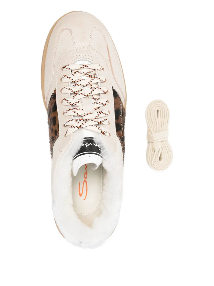 Santoni Animal-Print — Beige — Size US M 3.5 - US W 5 — Top View