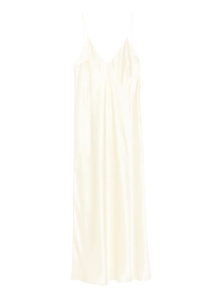 Khaite Taja Strap Maxi Dress — Yellow — Size XS — Front View