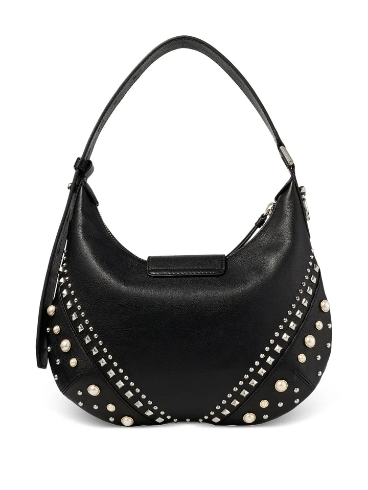 Jimmy Choo Small Bar Hobo Studded Pearl Shoulder Bag — Same as shown — Size One Size — Side View