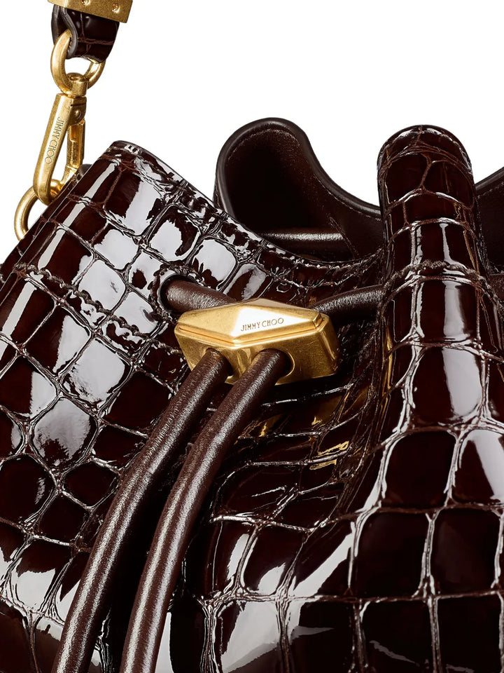 Jimmy Choo Medium Cinch Crocodile Effect Shoulder Bag — Same as shown — Size One Size — Top View