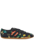 adidas Floral-Embroidered Lace-Up — Black — Size US M 3.5 - US W 5 — Front View