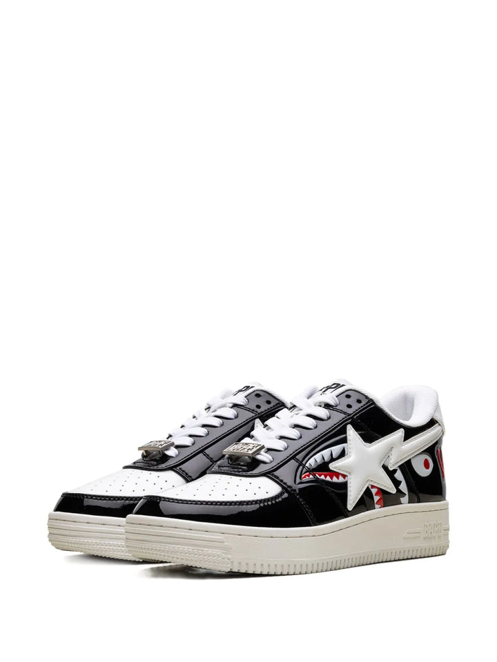 A Bathing Ape?Shark Low-Top Sneakers — Black — Size US M 3.5 - US W 5 — Side View